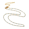 Brass Enamel Cable Chain Necklaces NJEW-JN02920-2