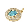 Brass Micro Pave Cubic Zirconia Pendants KK-K385-130A-G-2