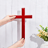 Wooden Cross Wall Decoration HJEW-WH0036-87-3
