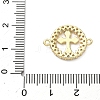 Brass Micro Pave Clear Cubic Zirconia Religion Ring with Cross Links Connector Charms KK-A282-08B-G-3