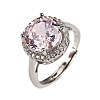 925 Sterling Silver Pave Cubic Zirconia Finger Rings RJEW-C138-01C-02-3