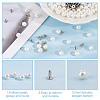 200 Sets ABS Plastic Imitation Pearl Rivet Studs KY-GO0001-06A-3