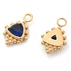 304 Stainless Steel Rhinestone Pendants STAS-Q340-06G-01-2