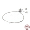 Rhodium Plated Sterling Silver Chain Bracelet Making X-MAK-L016-001P-1