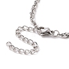 304 Stainless Steel Rope Chain Bracelet for Men Women BJEW-E031-12P-01-3