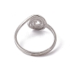 Non-Tarnish 201 Stainless Steel Vortex Adjustable Ring for Women RJEW-C045-07P-3