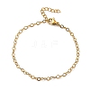 Ion Plating(IP) 304 Stainless Steel Link Chain Bracelets for Women Men BJEW-A050-02G-01-1