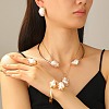 Oval Alloy & Plastic Pearl Jewelry Sets WGB491C-23-3