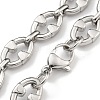 304 Stainless Steel Link Chain Bracelets BJEW-H618-02P-2