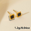 304 Stainless Steel Square Stud Earrings KD5584-3-2