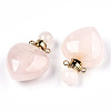 Natural Rose Quartz Pendants G-T131-16E-3