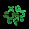 Luminous UV Plating Transparent Acrylic European Beads OACR-Q204-24-5