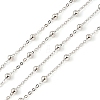 Anti-Tarnish Rhodium Plated 925 Sterling Silver Satellite Chains STER-F052-16P-1