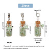 Clear Glass Bottle Natural & Synthetic Mixed Gemstone European Dangle Charms FIND-PH0007-64-2