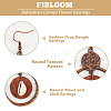 FIBLOOM 6 Pairs 6 Style Flower & Ring & Teardrop & Leaf Alloy Boho Dangle Earrings Sets with Enamel EJEW-FI0001-62-4