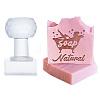 Clear Acrylic Soap Stamps with Big Handles DIY-WH0445-014-1
