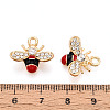 Alloy Rhinestone and Enamel Pendants PALLOY-T092-41G-03-3