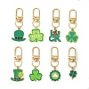 Saint Parker's Day Clover & Hat Alloy Enamel Pendant Decoration HJEW-JM02799-2