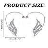 1 Pair Wing Alloy Rhinestone Cuff Earrings EJEW-LP0007-023P-2