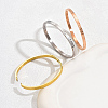 3Pcs Classic Stainless Steel Hinged Bangles for Women UP3566-4