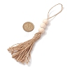 Jute Cord Tassel Pendant Decorations HJEW-JM02822-3