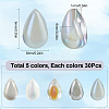 150Pcs 5 Colors Transparent Spray Painted Glass Charms GLAA-SC0002-16A-2