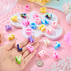 52Pcs 26 Styles UV Plating Opaque Acrylic European Beads OACR-TA0004-81-6