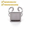 Tarnish Resistant 201 Stainless Steel Cuff Pad Ring Settings STAS-S080-041B-P-2