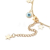 Brass Curb Chain Pendant Necklace & Charm Bracelets & Anklets Jewelry Sets SJEW-JS01182-8