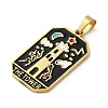 Ion Plating(IP) 304 Stainless Steel Enamel Pendants STAS-Q003-01G-016-3