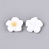 Plumeria Flower Opaque Resin Cabochons CRES-T025-30A-02-3