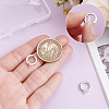 2Pcs Sterling Silver Spring Gate Rings STER-NB0001-41-3