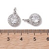 Brass Micro Pave Clear Cubic Zirconia Charms KK-K360-16P-3
