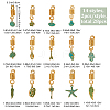 CRASPIRE 22pcs 11 styles Alloy Dreadlocks Beads OHAR-CP0001-09-2