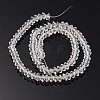 Faceted Bicone Transparent Glass Bead Strands GLAA-J082-A11-2