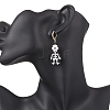 MIYUKI Delica Beads Beaded Skeleton Leverback Earrings EJEW-MZ00580-2