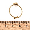 Teardrop 304 Stainless Steel Open Cuff Bangle Makings with Bezel Tray SA-CBABF3F-03G-03-3