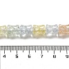 Transparent Crackle Glass Beads Strands GLAA-D025-01E-4