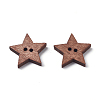 Baking Paint Wooden Buttons BUTT-WH0015-12-2