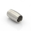 304 Stainless Steel Matte Surface Magnetic Clasps with Glue-in Ends X-STAS-O042-A-23-3