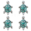 4Pcs Turtle Brass Enamel Lapel Pin Backs for Backpack Clothes JEWB-FH0003-05-1