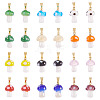 24Pcs 12 Colors Handmade Lampwork Pendants LAMP-TA0001-77-2
