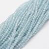 Natural Aquamarine Bead Strands G-P270-2mm-15-2