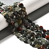 Natural African Bloodstone Beads Strands G-R190-10mm-56-1