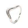 Brass Open Cuff Ring for Woman RJEW-F146-03P-1