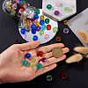 180Pcs 9 Colors Transparent Resin European Beads RPDL-MP0001-02-5