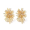 Brass Stud Earrings EJEW-S249-02G-4