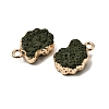 Dyed Synthetic Lava Rock Pendants G-P614-05G-10-2
