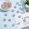 30Pcs Alloy Rhinestone Shank Buttons BUTT-HY0001-29-4