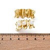 Brass Stud Earrings EJEW-R016-25G-3